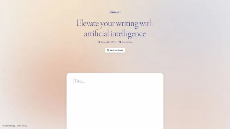 Editeur AI