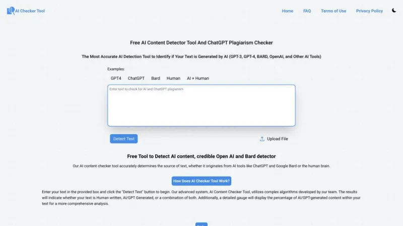 AI Content Detector Tool
