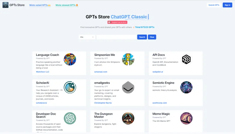 GPTs Store